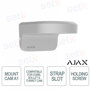 Ajax MountCam A1 Bianca – Staffa di Montaggio Sicuro per Videosorveglianza