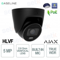 Ajax TurretCam HLVF 5MP Black with AI, Night Vision and Varifocal Lens