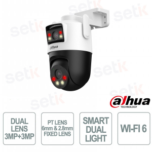 Dahua IPC-WPT1339DD-SW-3E2-PV Dual Lens 3MP Wi-Fi 6 camera