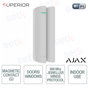 Ajax Superior DoorProtect G3 Jeweller White – Wireless Opening Sensor with Jeweller Technology and Tamper Protection