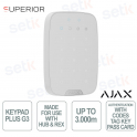 Wireless Keypad with DESFire Access - Ajax Superior KeyPad Plus G3 Jeweler White