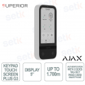 Tastiera Ajax G3 Jeweller: KeyPad TouchScreen Wireless con Autenticazione Smart e Funzioni di Sicurezza Evolute - Bianca