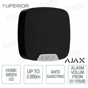 Ajax HomeSiren G3 Jeweller: Sirena Wireless Professionale ad Alta Sicurezza - Nero