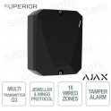 Ajax MultiTransmitter G3 Jeweler Black: Professional Module for Integrating 18 Security Devices