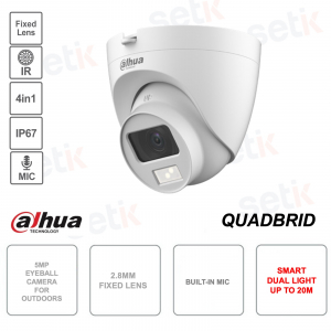 HAC-HDW1500CLQ-IL-A-S3 – 5MP Smart Dual Light Camera - S3 Version - Dahua
