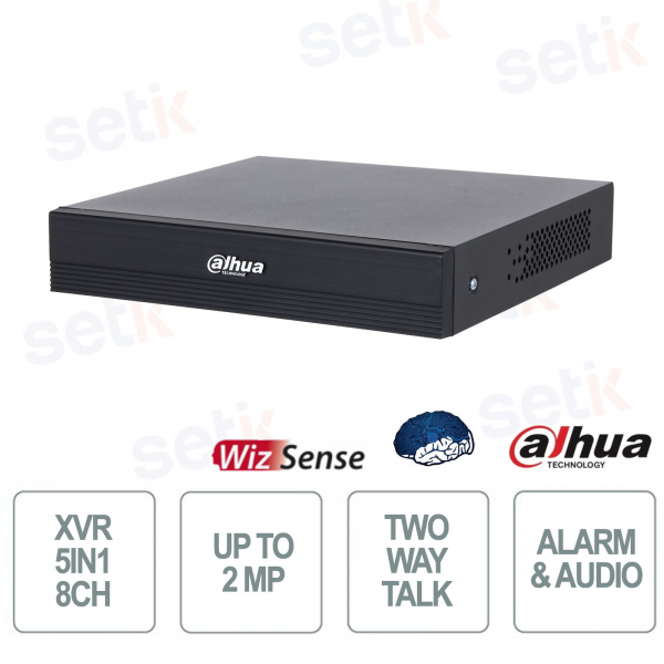 Enregistreur numérique WizSense 8 canaux avec intelligence artificielle XVR1B08-I/T, SMD Plus et audio bidirectionnel - Dahua