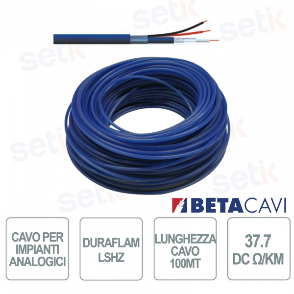 HD 4205 C_SF100 - Câble pour systèmes de vidéosurveillance analogiques - Longueur de câble 100 m - Beta Cavi