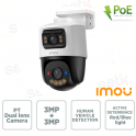 Telecamera ip poe 6MP dual lens pt da esterno con ai e notturna a colori 30m