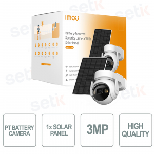 Imou Cell PT lite Kit - 1x Telecamera Cell PT LITE 3MP Wi-Fi Batteria + 1x Pannello Solare FSP12-TypeC