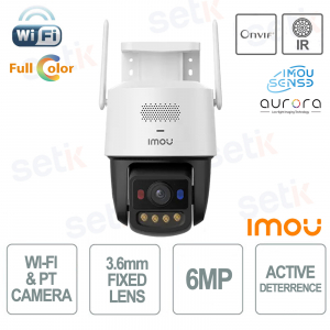 Imou Titan Pro 6MP Outdoor Pan Tilt AI WiFi Camera with 3.6mm Lens, Full Color Night Vision and PoE