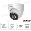 Telecamera Turret Wi-Fi 3MP con Ottica 2.8mm, Smart Dual Light, AI Human & Vehicle Detection, Wi-Fi 6, IP67 - Dahua