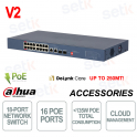 CS4218-16ET-135-V2 18 Port Cloud Managed PoE Switch 135W with 16 PoE Ports and Gigabit Uplink - Dahua