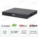 NVR5208-8P-XI/Pro WizMind AI 8-Channel PoE NVR with Face Recognition and 8K HDMI Output - Dahua