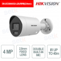 Hikvision 4MP AcuSense 2.8mm Lens IP Bullet Camera with Smart Hybrid Light and Audible Alert