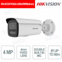 Caméra IP Bullet Hikvision AcuSense 4MP 4 mm avec éclairage hybride intelligent et alarme active