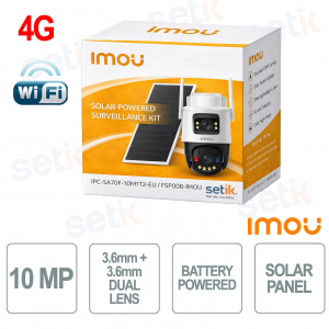 Kit double caméra Imou AOV - 1 caméra double AOV 10 MP avec batterie + 1 panneau solaire FSP008