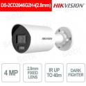 4MP Bullet IP Camera 2.8mm AcuSense DarkFighter WDR 120dB IP67 H.265+ - Hikvision