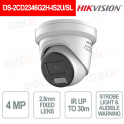 DS-2CD2346G2H-IS2U/SL 2.8mm 4MP AcuSense IP67 with 120dB WDR, 30m IR, and Active Alarm - Hikvision