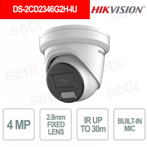DS-2CD2346G2H-IU 2.8mm 4MP AcuSense DarkFighter IP67 with WDR 120dB and IR 30m - Hikvision