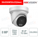 DS-2CD2387G3-LIY 8MP 2,8 mm ColorVu IP67 Détection de véhicules et de personnes par IA - Hikvision