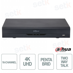 XVR5116H-4KL-I3/T 16 Canali 4K WizSense con AI, Face Recognition, SMD Plus e AcuPick - Dahua