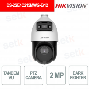 DS-2SE4C215MWG-E(12F0) 2MP TandemVu PTZ 15x IR 100m DarkFighter IP66 PoE+ - Hikvision