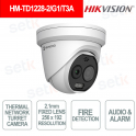 Caméra thermique bispectrale IA 5 MP HM-TD1228-2/G1/T3A avec objectif grand angle fixe IP67 - Hikvision