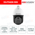 Caméra dôme thermique DS-2TD4228-10/S2 bispectrale 4 MP 32x IA avec IP66 et détection d'incendie - Hikvision