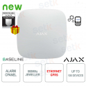 Ajax Hub (2G) Jeweller White – Smart Alarm Control Panel with Cloud Connection and 15h Battery