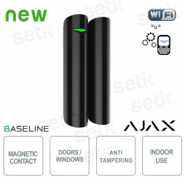 DoorProtect Jeweller Nero: Sensore Wireless per Porte e Finestre ad Alta Sicurezza