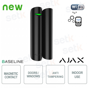 DoorProtect Jeweller Nero: Sensore Wireless per Porte e Finestre ad Alta Sicurezza