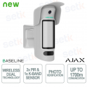 Ajax CurtainCam Outdoor HighMount PhOD Jeweller: Sensore a Tenda Dual-Tech con Foto-Verifica HDR per Sicurezza Perimetrale