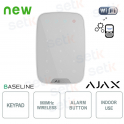 Ajax KeyPad Jeweler White: Wireless Touch Keypad with Secure Codes and Tamper-Resistant Features