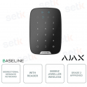 Ajax KeyPad Plus Jeweler Black: Wireless Touch Keypad with Contactless Authentication and Advanced Security