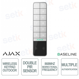 Ajax KeyPad Outdoor White: Wireless Keyboard - Safe and Smart Control
