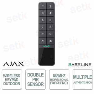Ajax KeyPad Outdoor Graphite Wireless Keyboard: Safe and Smart Control