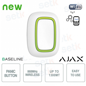 Bouton Ajax Jeweller Blanc : Bouton sans fil intelligent avec alarmes et automatisation