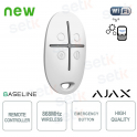 Télécommande de sécurité sans fil Ajax SpaceControl Jeweller blanche à 4 boutons