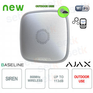 Ajax StreetSiren Jeweler White: 113 dB Wireless Siren for Advanced Security