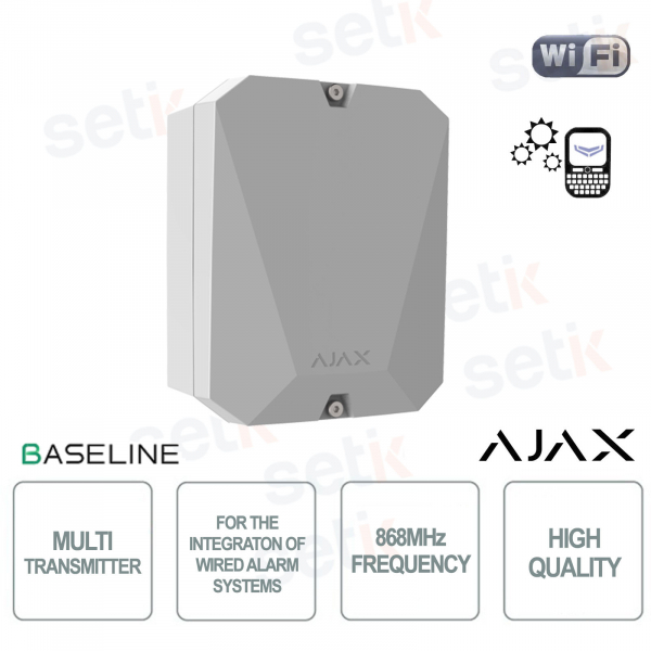 Ajax MultiTransmitter Jeweller Bianco Modulo per Sensori Cablati di Terze Parti