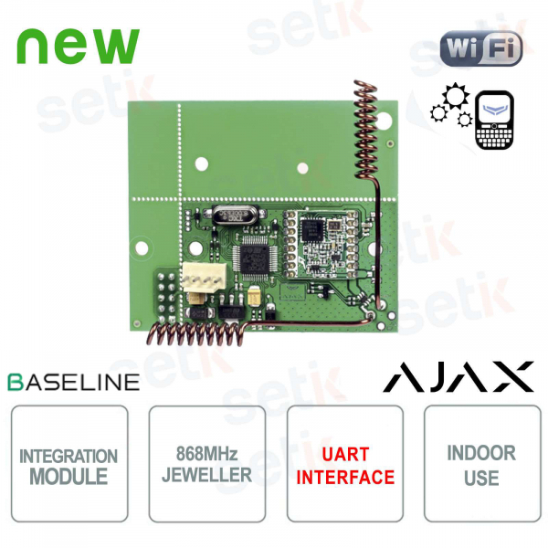 Ajax uartBridge modulo integrazione sensori Ajax in sistemi di terze parti