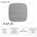 Ajax SpeakerPhone Jeweller White – Wireless Voice Module for Alarm Verification