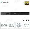 Enregistreur vidéo réseau (NVR) Ajax H2DAC 8 canaux noir avec intelligence artificielle intégrée et prise en charge 4K - Ajax