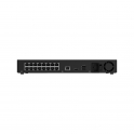 Ajax H2D16PAC 16-Channel 4K NVR with 8 PoE, AI, H.265, and 2 16TB HDDs, ONVIF, Black for Professional IP Video Surveillance