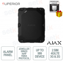 Ajax Superior MegaHub Black – Hybrid Control Panel for 999 Devices with Fiber, LTE, and Grade 3 Wi-Fi