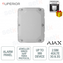 Ajax Superior MegaHub Blanc – Panneau de contrôle hybride pour 999 appareils avec fibre optique, LTE et Wi-Fi de niveau 3