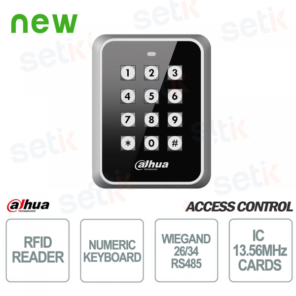 copy of Lecteur RFID EM 125KHz Wiegand RS485 avec clavier- Dahua