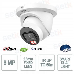 copy of Caméra oculaire IP POE ONVIF - 8MP 4K - Objectif fixe 2,8 mm - Intelligence Artificielle - Couleur - S2