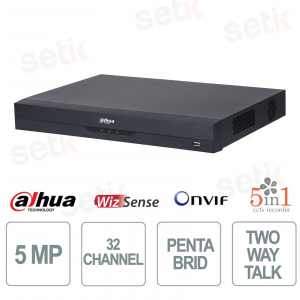 XVR5232AN-I3/T 32 canaux 5 MP WizSense AI 4K avec AcuPick et reconnaissance faciale jusqu'à 48 IP 8 MP - Dahua