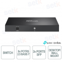 ES210X-M2 8-Port 2.5G Multi-Gigabit Switch with 2 10G SFP+ Slots, SDN Cloud Management and VLAN - Omada